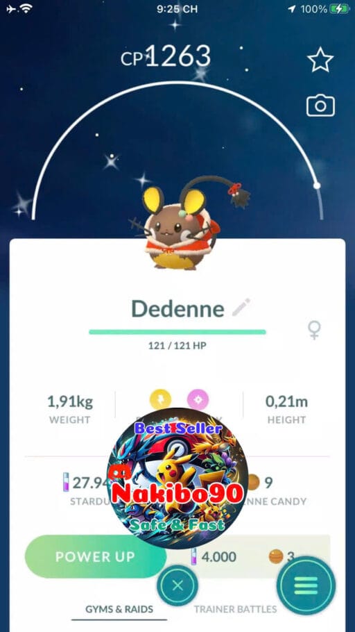 Pokémon Go Shiny Dedenne Holiday Attire