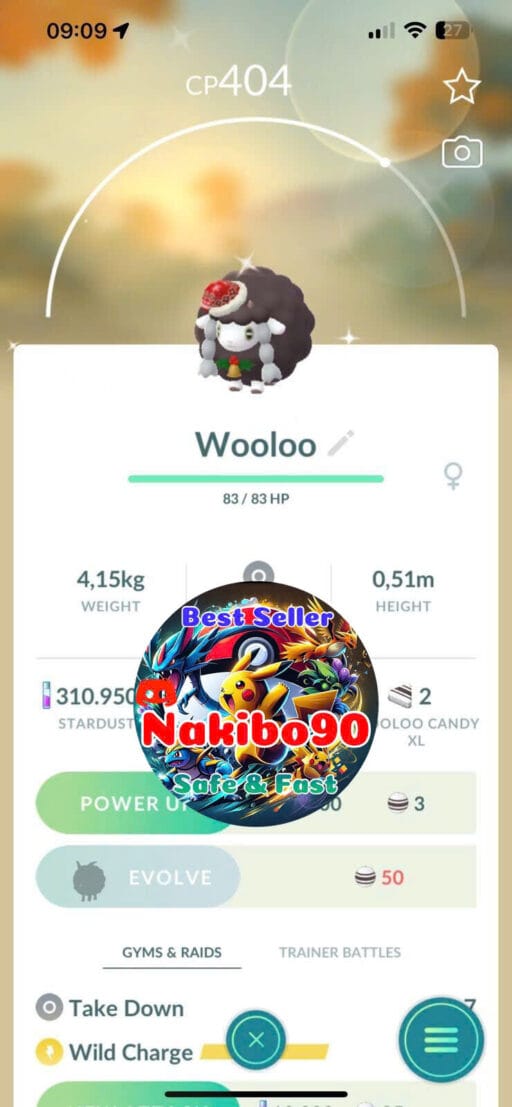 Pokémon Go Shiny Wooloo Holiday Attire