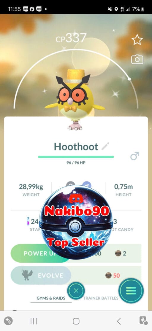 Pokémon Go Shiny Hoothoot New Year Hat