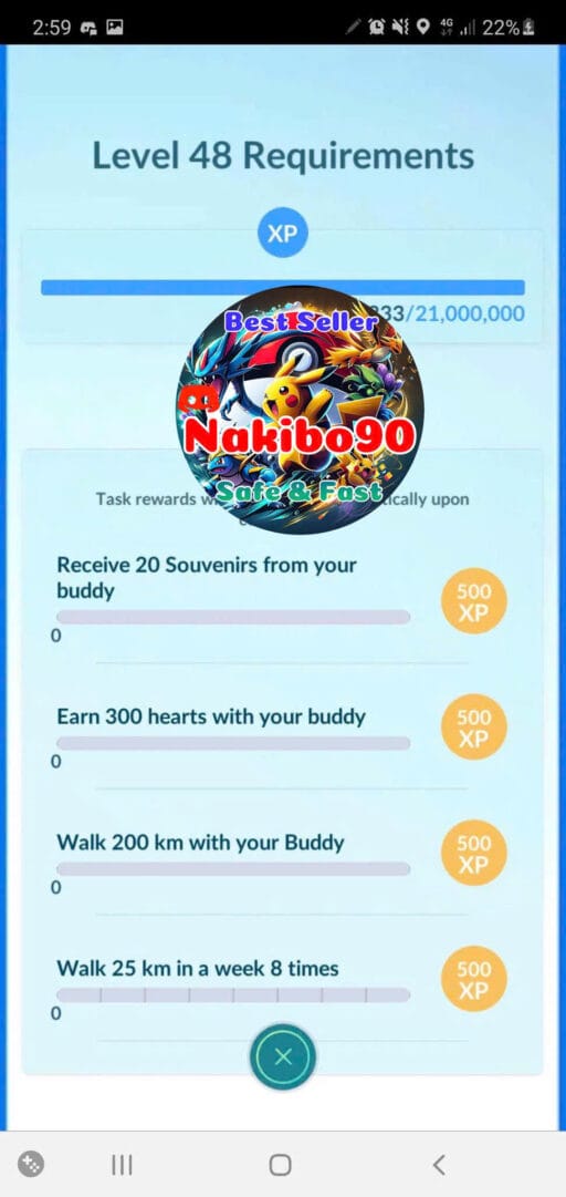 Pokémon Go Requirements for Level 48