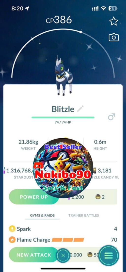 Pokémon Go Shiny Blitzle Fashion