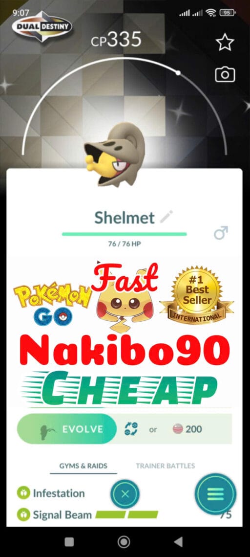 Pokémon Go Shiny Shelmet special background Dual Destiny