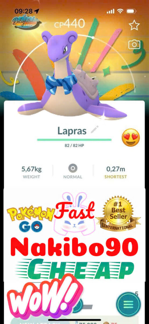 Pokémon Go Shiny Lapras Wearing A Scarf Special Delightful Days Background