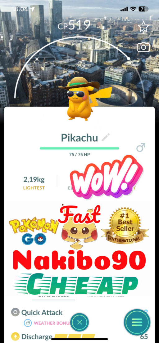 Shiny Pikachu Summer Hat Manchester England Background